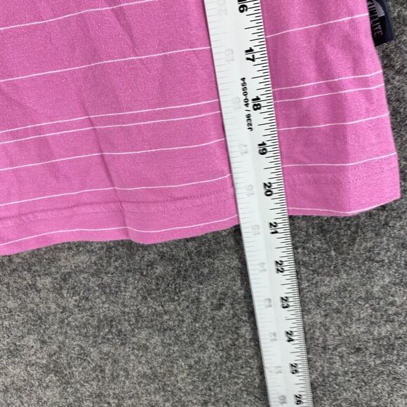 Adidas Activewear Polo Shirt Women S Small Pink Striped Collared ClimaLite - Picture 8 of 9